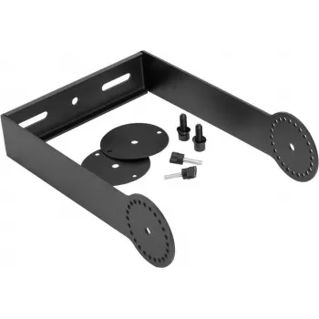 OMNITRONIC Schwenkhalterung für PAS-208/208A MK4 Lautsprecher, Wand-/Deckenmontage, Stahl, Schwarz, 15 kg Traglast 11039571