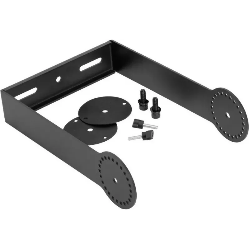 OMNITRONIC Schwenkhalterung für PAS-208/208A MK4 Lautsprecher, Wand-/Deckenmontage, Stahl, Schwarz, 15 kg Traglast 11039571