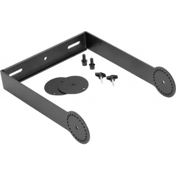 OMNITRONIC Schwenkhalterung für PAS-210/210A MK4 Lautsprecher-Wandhalterung, Stahl, Schwarz, 10 kg Traglast 11039573