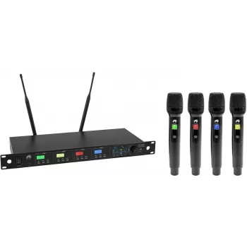 OMNITRONIC UHF-604 4-Kanal UHF-Funkmikrofonsystem 520-554 MHz 13063605