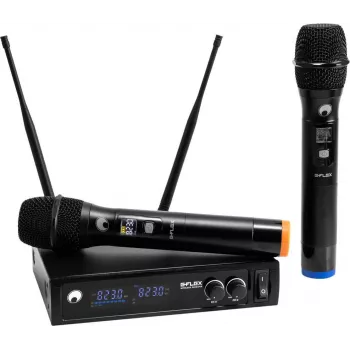 OMNITRONIC UHF E-FLEX 2 Dual-Kanal-Funkmikrofonsystem, 823-832/863-865 MHz 13063370