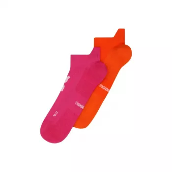ON Core Run Sock Low 2 Paar Flame/Pink