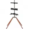 ONE FOR ALL Universal TV Stand Quadpod für 32-65 Zoll Fernseher, 30kg, VESA 400x400, Schwarz