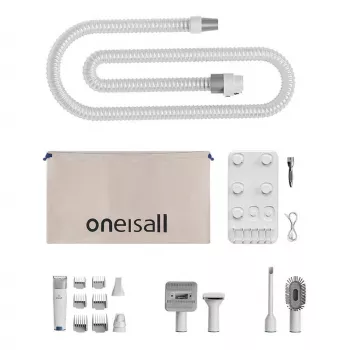 Oneisall LM2 Fellpflegeset mit Staubsauger, 9000Pa Saugkraft, 5-in-1, für Hunde & Katzen