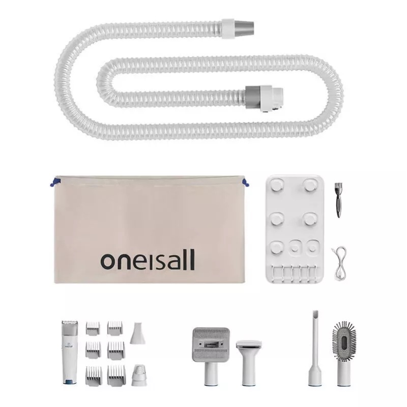 Oneisall LM2 Fellpflegeset mit Staubsauger, 9000Pa Saugkraft, 5-in-1, für Hunde & Katzen