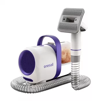 Oneisall LM5 Pet Grooming Vacuum Kit, 9000Pa Saugkraft, 2,3L Staubbehälter, 5 Pflegewerkzeuge, für Hunde & Katzen