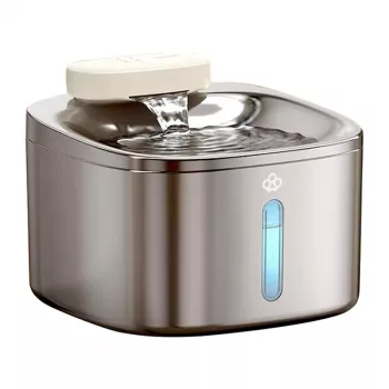 ONEISALL PW04 Trinkbrunnen für Haustiere 3,5L Edelstahl Katzenwasserbrunnen mit Dreifachfiltration