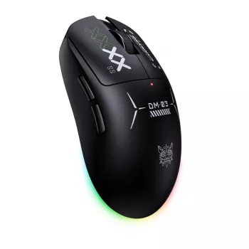 ONIKUMA DM03 RGB Gaming-Maus – Kabelgebundene optische Maus mit 6400 DPI, 7 programmierbaren Tasten, ergonomisches Design für Rechtshänder, Schwarz