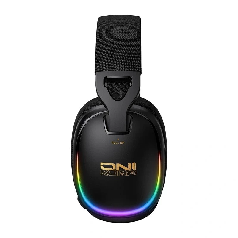 ONIKUMA GT805 Kabelgebundenes Gaming-Headset mit RGB-LED, 50-mm-Treibern, flexiblem Mikrofon (Schwarz)
