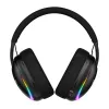 ONIKUMA GT805 Kabelgebundenes Gaming-Headset mit RGB-LED, 50-mm-Treibern, flexiblem Mikrofon (Schwarz)