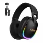 ONIKUMA GT805 Kabelgebundenes Gaming-Headset mit RGB-LED, 50-mm-Treibern, flexiblem Mikrofon (Schwarz)