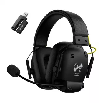 ONIKUMA GT888 Gaming Headset (Schwarz) - Kabelgebundenes Over-Ear-Headset mit RGB-Beleuchtung, 50-mm-Treibern, 3,5-mm-Klinke & USB