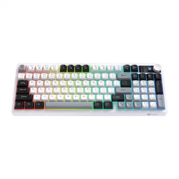 ONIKUMA MT902 2.4G Wireless Gaming Keyboard (Schwarz und Weiß)