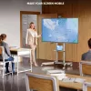 ONKRON TS1571-C Mobiler TV-Ständer mit AV-Ablage für 32-75 Zoll Bildschirme, Champagner