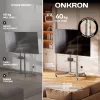 ONKRON TS1571-C Mobiler TV-Ständer mit AV-Ablage für 32-75 Zoll Bildschirme, Champagner