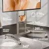 ONKRON TS1871-C Mobiler TV-Ständer für 55-90 Zoll Bildschirme - Champagner, höhenverstellbar, VESA 200x200 bis 800x500, 90,9 kg Tragkraft