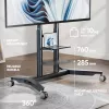 ONKRON TS1871-G Mobiler TV-Ständer 55-90 Zoll, Graphit