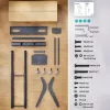 ONKRON TS1871-G Mobiler TV-Ständer 55-90 Zoll, Graphit