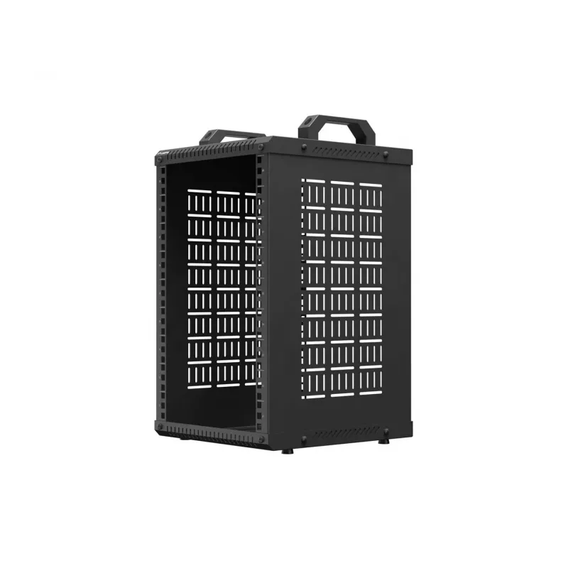 Open Rack 10 9U 280x300 Schwarz Wandmontage Offener Rahmen