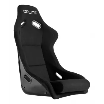OPLITE 103862 Sim Racing Sitz GT Schalensitz mit Kohlenstoffstahlrahmen - Schwarz mit roten Nähten