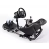 Oplite 104317 NitroKart V2 Racing Cockpit – Schwarzes Stahl-Sim-Racing-Rig mit verstellbarem Eimersitz