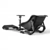 Oplite 104317 NitroKart V2 Racing Cockpit – Schwarzes Stahl-Sim-Racing-Rig mit verstellbarem Eimersitz
