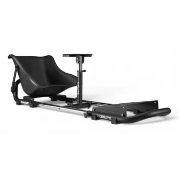 Oplite 104317 NitroKart V2 Racing Cockpit – Schwarzes Stahl-Sim-Racing-Rig mit verstellbarem Eimersitz