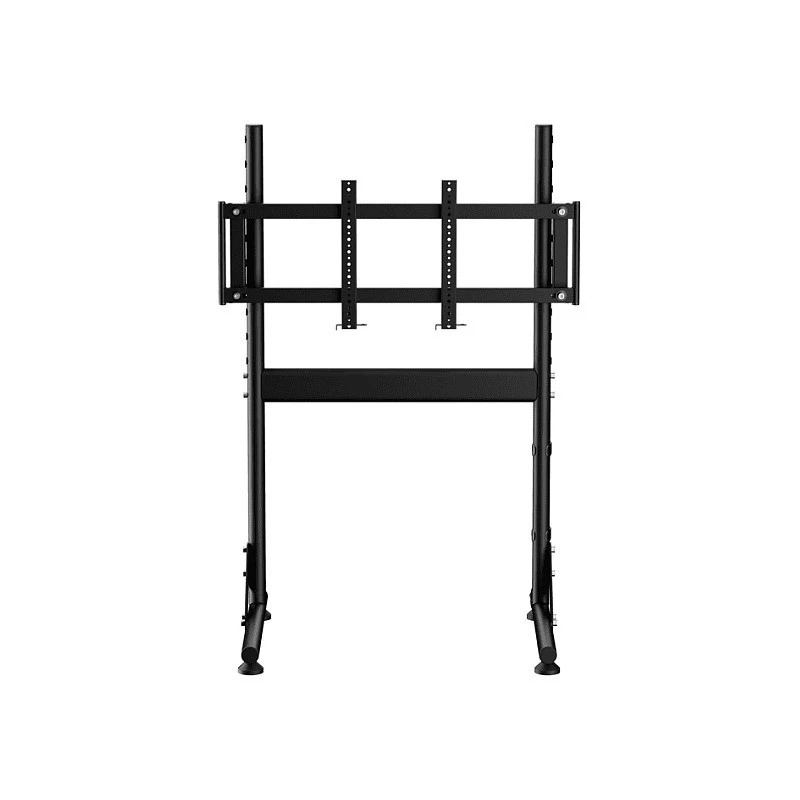 Oplite Nitrokart Monitor Stand V2 Schwarz - Einzelmonitor-Bodenständer für Flug- und Rennsimulatoren, bis 49 inch, VESA 75x75 bis 200x200, höhenverstellbar 700-1000mm, Neigung/Schwenk/Rotation, Stahl