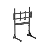 Oplite Nitrokart Monitor Stand V2 Schwarz - Einzelmonitor-Bodenständer für Flug- und Rennsimulatoren, bis 49 inch, VESA 75x75 bis 200x200, höhenverstellbar 700-1000mm, Neigung/Schwenk/Rotation, Stahl