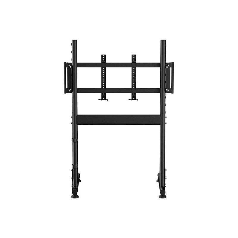 Oplite Nitrokart Monitor Stand V2 Schwarz - Einzelmonitor-Bodenständer für Flug- und Rennsimulatoren, bis 49 inch, VESA 75x75 bis 200x200, höhenverstellbar 700-1000mm, Neigung/Schwenk/Rotation, Stahl
