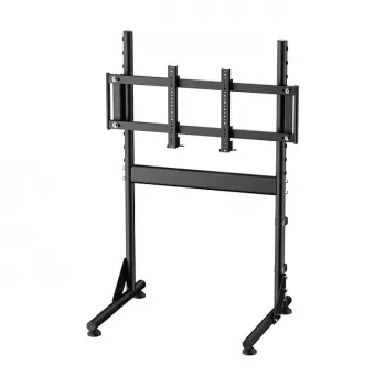 Oplite Nitrokart Monitor Stand V2 Schwarz - Einzelmonitor-Bodenständer für Flug- und Rennsimulatoren, bis 49 inch, VESA 75x75 bis 200x200, höhenverstellbar 700-1000mm, Neigung/Schwenk/Rotation, Stahl