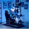 OPLite R8/S8 Cockpit Tastatur- und Mausablage - Schwarzer Stahl, verstellbar, seitlich montiert
