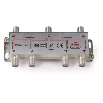 OPTICUM 1x6 DVB-T/SAT Signalverteiler 5-2400 MHz