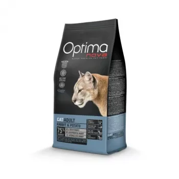 OPTIMANOVA Cat Adult Rabbit and Potatoes - Trockenfutter für Katzen - 2 kg