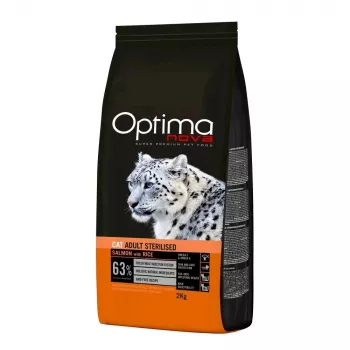 OPTIMANOVA Katze Adult Sterilised Lachs und Reis - Trockenfutter - 2kg