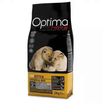 OPTIMANOVA Kitten Mono Chicken and Rice - Trockenfutter für Katzen - 2 kg