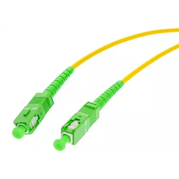 OPTIX Singlemode 9/125 Simplex Glasfaser-Patchkabel, 3m, SC/APC auf SC/APC, 3,0 mm LSZH Gelb