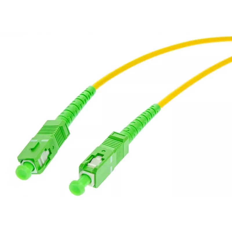 OPTIX Singlemode 9/125 Simplex Glasfaser-Patchkabel, 3m, SC/APC auf SC/APC, 3,0 mm LSZH Gelb