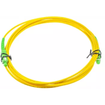 OPTIX Singlemode 9/125 Simplex Glasfaser-Patchkabel, 3m, SC/APC auf SC/APC, 3,0 mm LSZH Gelb