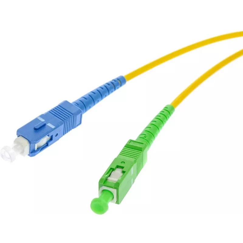 OPTIX Single-Mode Glasfaser-Patchkabel SC/UPC auf SC/APC Simplex 1m LSZH Gelb