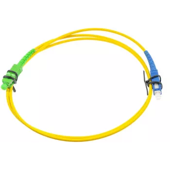 OPTIX Single-Mode Glasfaser-Patchkabel SC/UPC auf SC/APC Simplex 1m LSZH Gelb