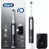 Oral-B iO White Clean Elektrische Zahnbürste, Schwarz/Weiß mit Reiseetui