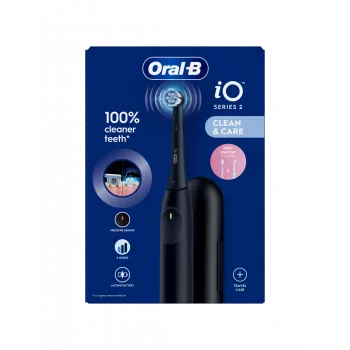 ORAL-B iO2 Night Black Elektrische Zahnbürste mit Reiseetui