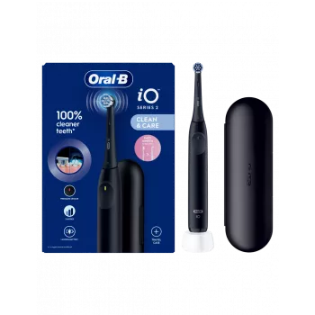 ORAL-B iO2 Night Black Elektrische Zahnbürste mit Reiseetui