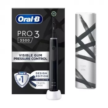 Oral-B Pro 3 3500 Sensitive Clean Elektrische Zahnbürste, Schwarz