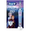 Oral-B Vitality PRO Kids Frozen Elektrische Zahnbürste für Kinder, wiederaufladbar, 2 Modi, 1 Bürstenkopf, Blau