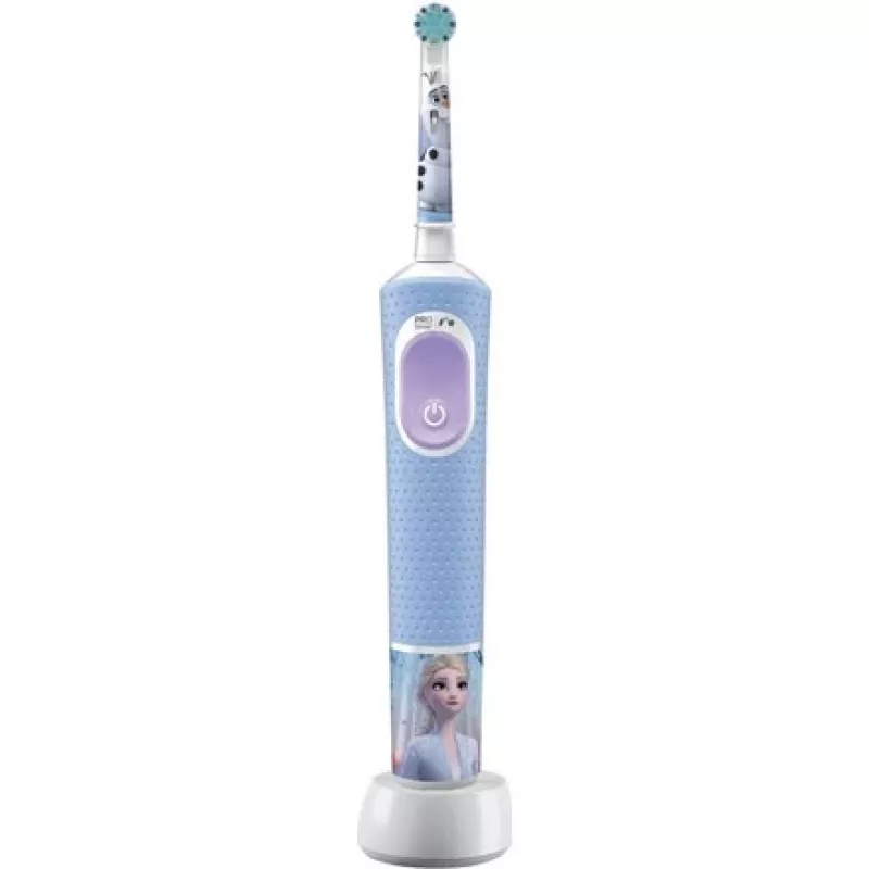 Oral-B Vitality PRO Kids Frozen Elektrische Zahnbürste für Kinder, wiederaufladbar, 2 Modi, 1 Bürstenkopf, Blau