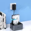 ORICO 6626C3-C-V1 2-Fach Docking Station mit Offline-Klonfunktion für 2,5 inch/3,5 inch SATA HDD/SSD - Grau