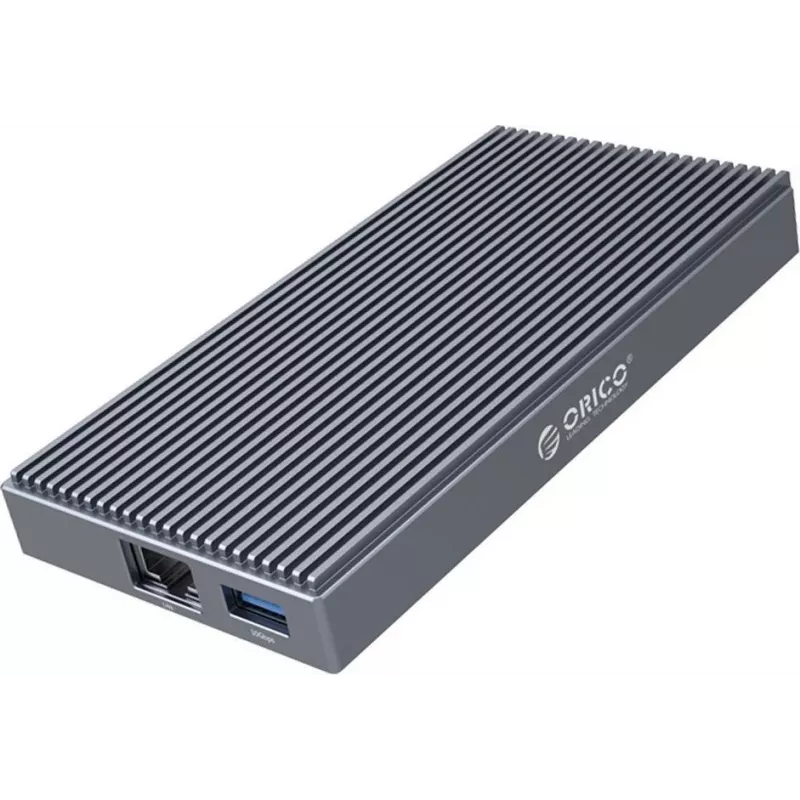 ORICO M.2 NVMe Docking Station mit aktivem PD 100W, HDMI 2.0, Audio, RJ-45, Kartenleser - Grau (CDH-9N-GY-BP)