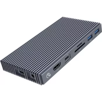 ORICO M.2 NVMe Docking Station mit aktivem PD 100W, HDMI 2.0, Audio, RJ-45, Kartenleser - Grau (CDH-9N-GY-BP)